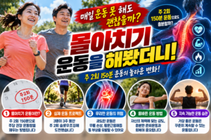 매일 운동 못 해도 괜찮을까? 주 2회 150분 몰아치기 운동의 효과와 주의점 2 매일 운동 못 해도 괜찮을까? 주 2회 150분 몰아치기 운동의 효과와 주의점