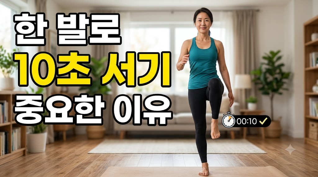 한 발로 10초 서기, 단순한 균형 테스트가 아닌 이유